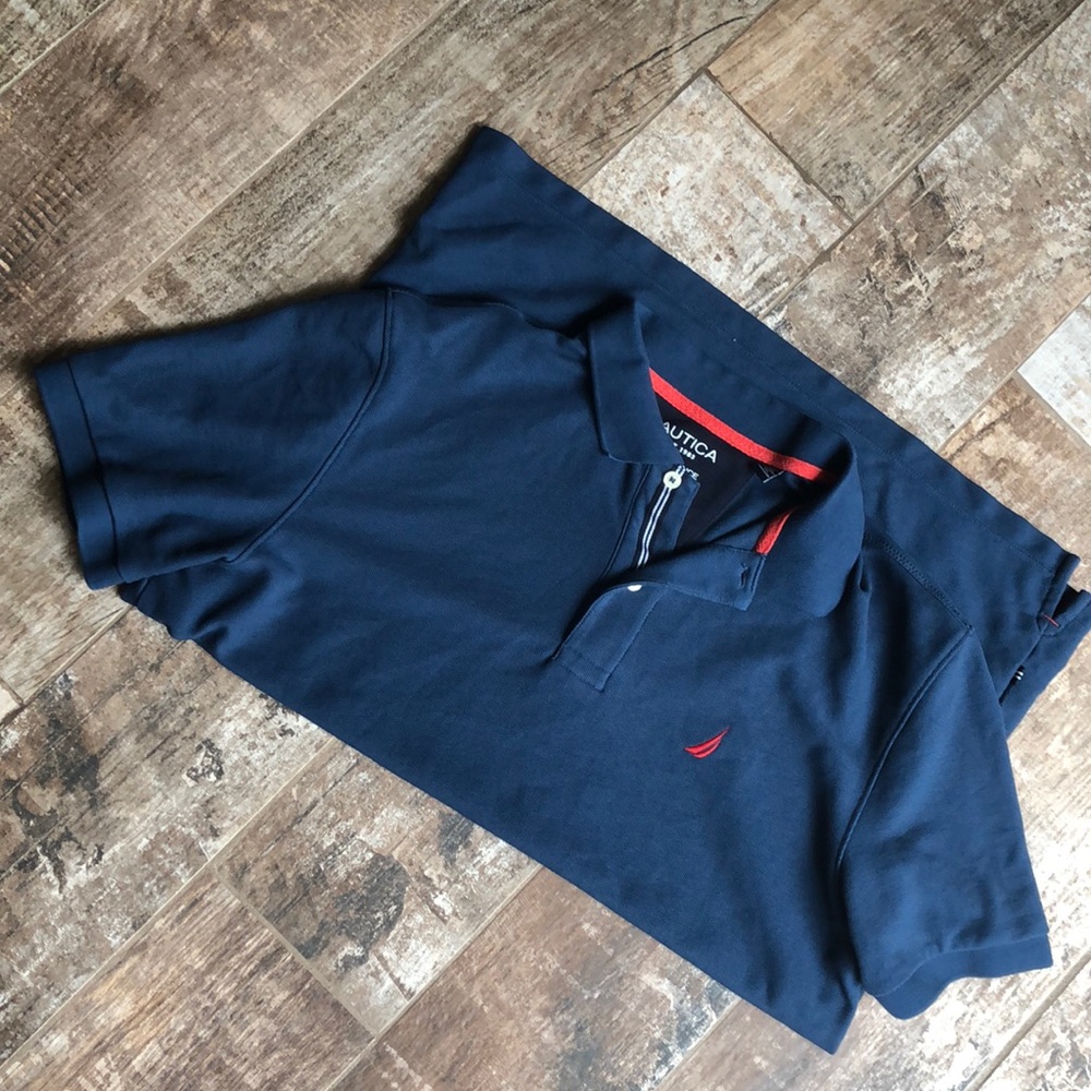 EUC men’s navy blue Nautical polo size M